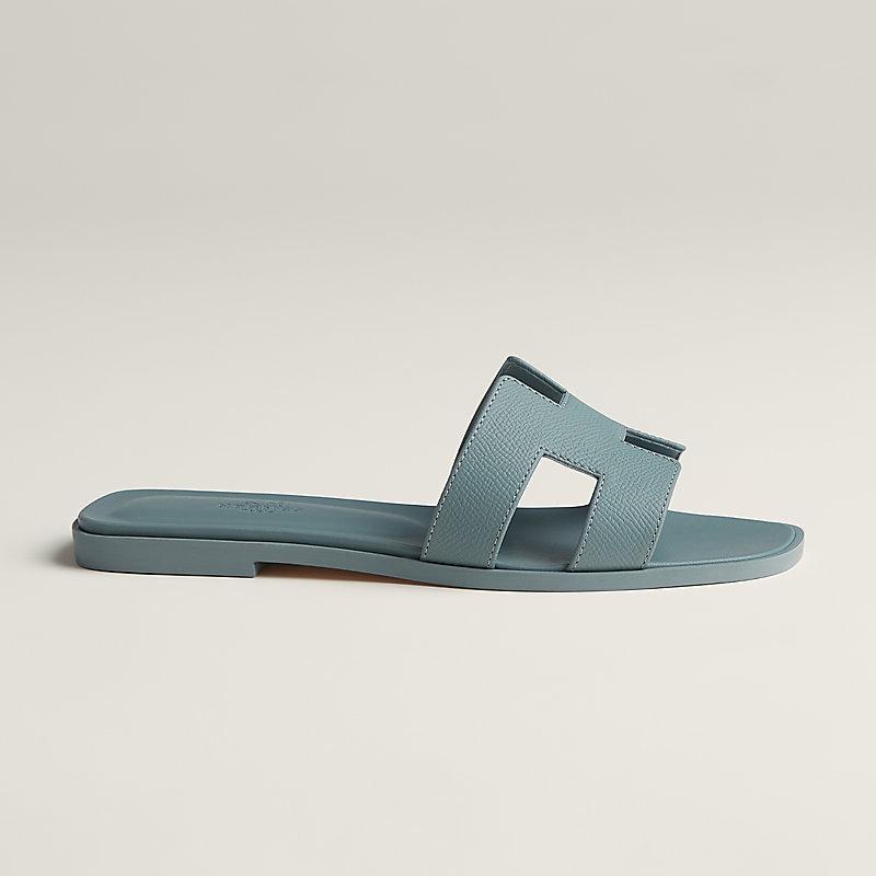 Giày Hermes Oran Sandal Nữ Xanh Dương Pastel